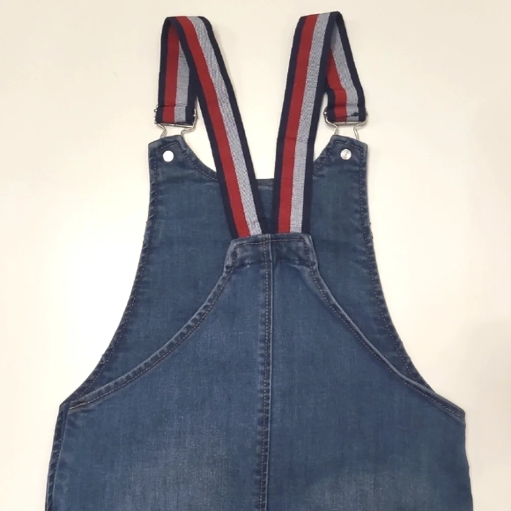 Tommy Hilfiger Denim Jean Bib Overalls Dress Jumper Suspenders Skirt Romper Sm.